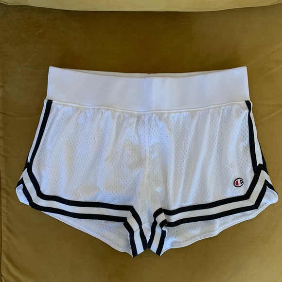 NWOT Champion White Mesh Notch Side Short | L Large - Picture 2 of 16